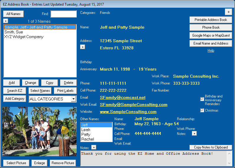contact and address book software